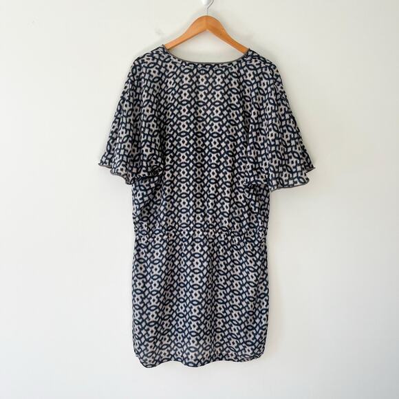 DAY Birger Et Mikkelsen 100% Silk Navy Cream Tunic Dress, Size 36/Small - Picture 2 of 10